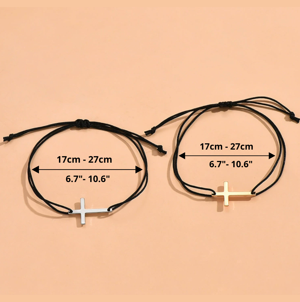 cross bracelet - matching with dad or friend