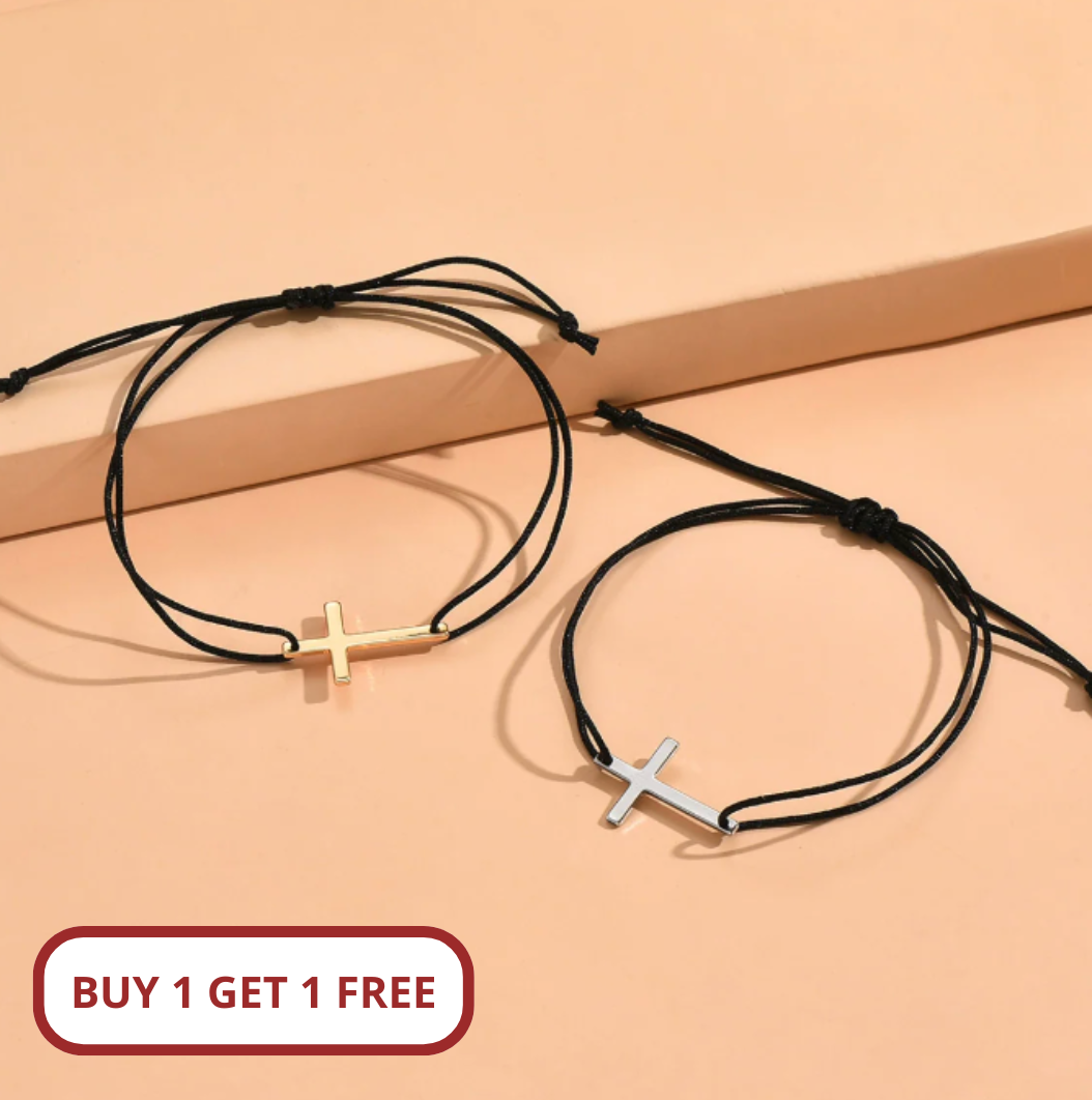 cross bracelet - matching with dad or friend