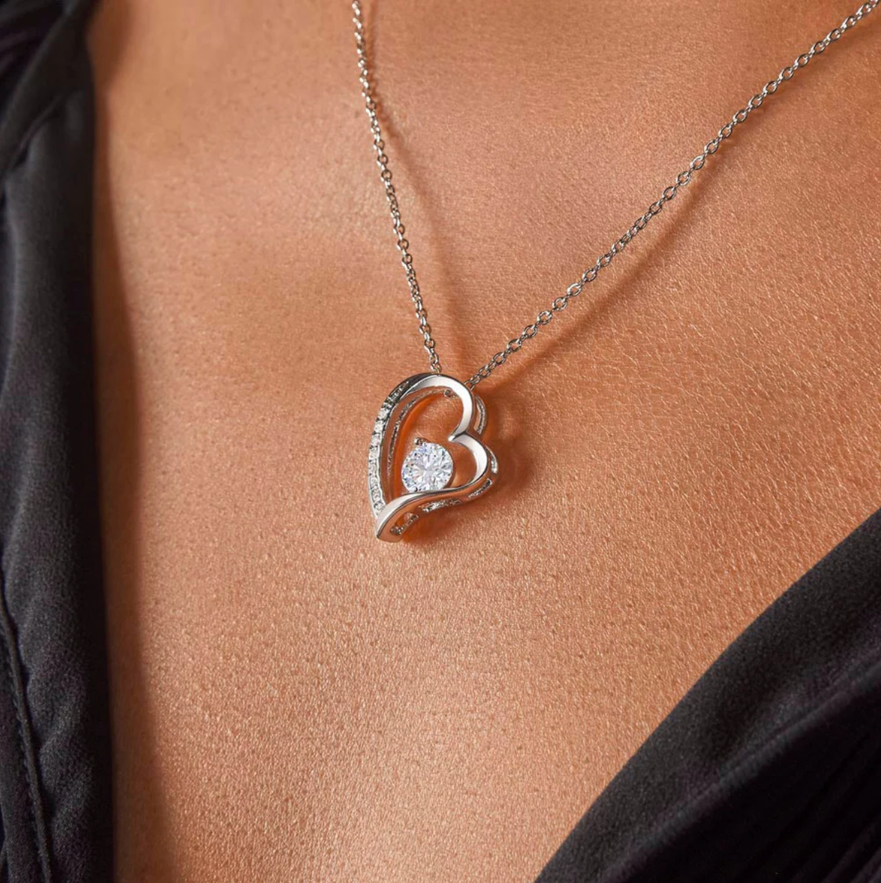 “To My Loving Mom” – Heart Necklace