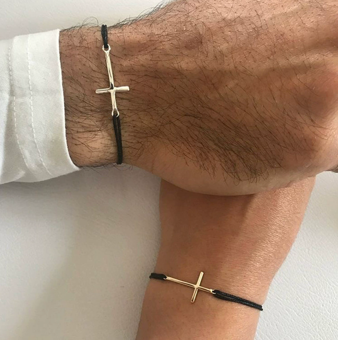 cross bracelet - matching with dad or friend