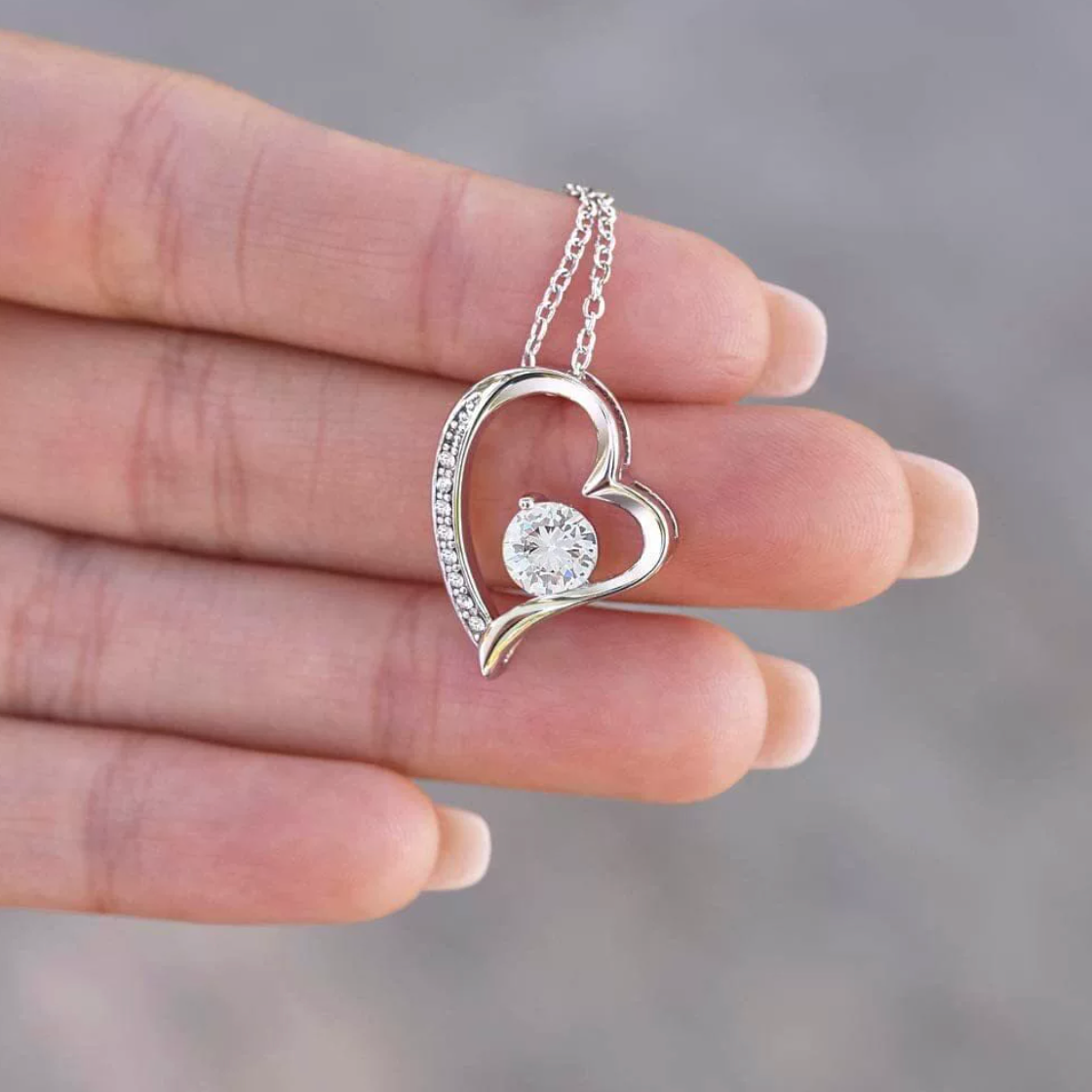 “To My Loving Mom” – Heart Necklace