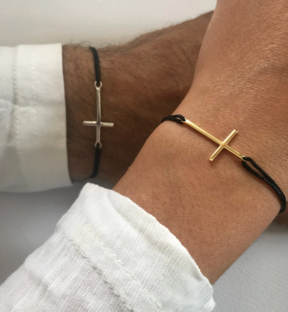 cross bracelet - matching with dad or friend
