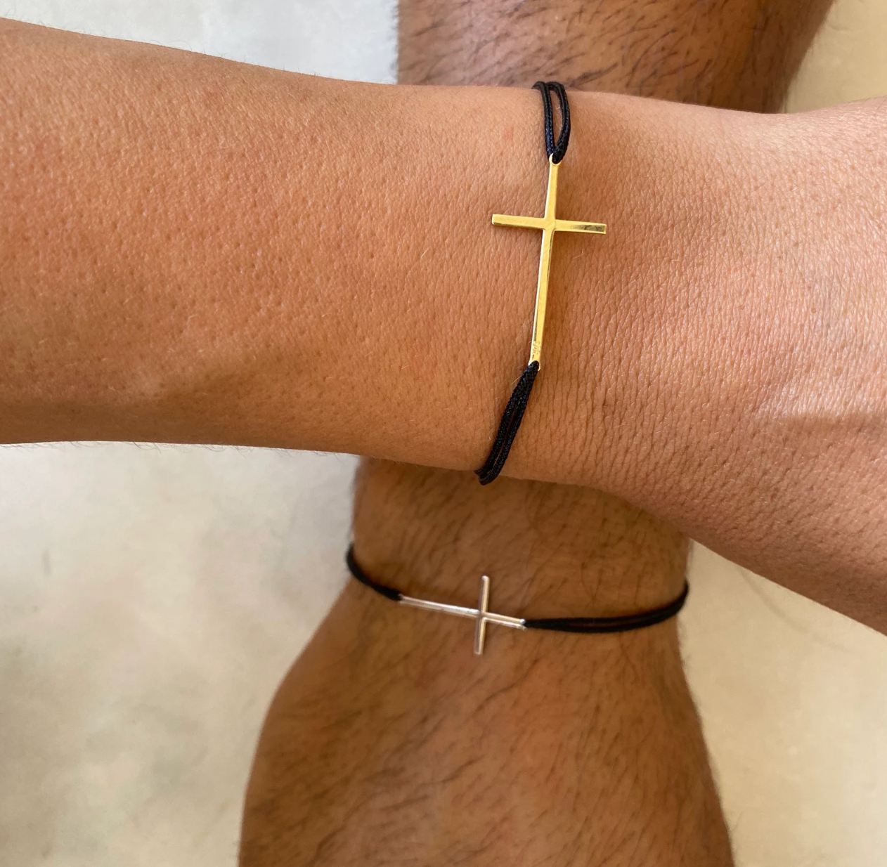 cross bracelet - matching with dad or friend